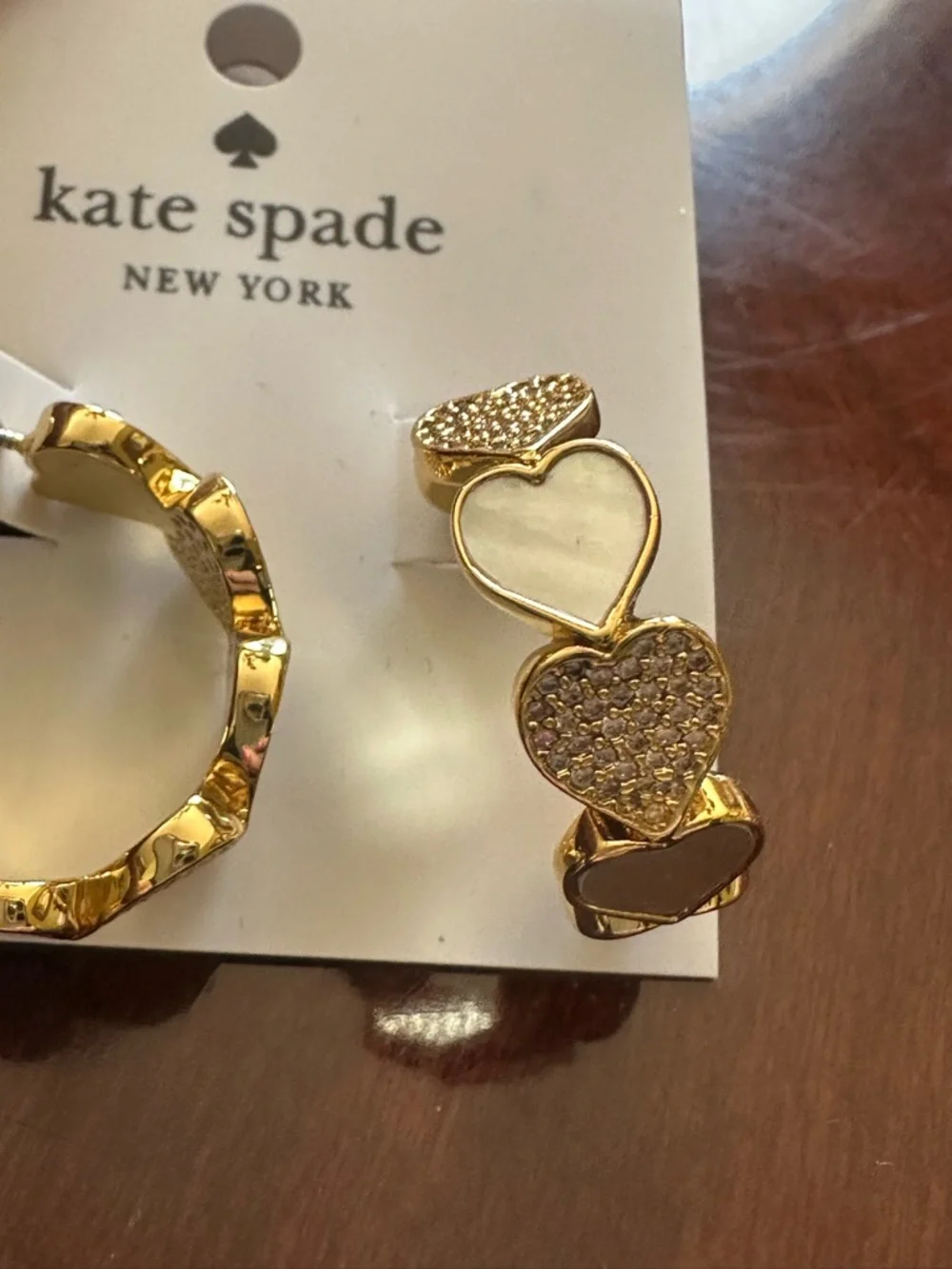 KATE SPADE Take Heart Huggie‎ Earrings NEW
